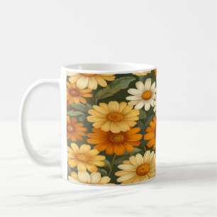 Groovy Nana Retro Floral Split Font Gift Coffee Mug