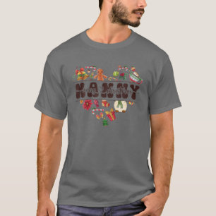 Groovy Nanny Merry Christmas Family Pajamas Holida T-Shirt