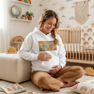 Groovy New Baby on the Way Retro Sunshine  Hoodie
