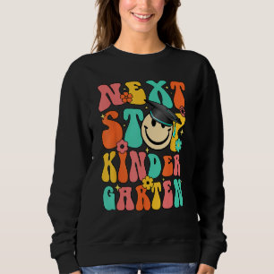 Groovy Next Stop Kindergarten Preschool Graduation Sweatshirt