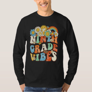 Groovy Ninth Grade Vibes Retro Teacher First Day O T-Shirt