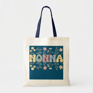 Groovy Nonna Grandmother Flowers Nonna Grandma Tote Bag