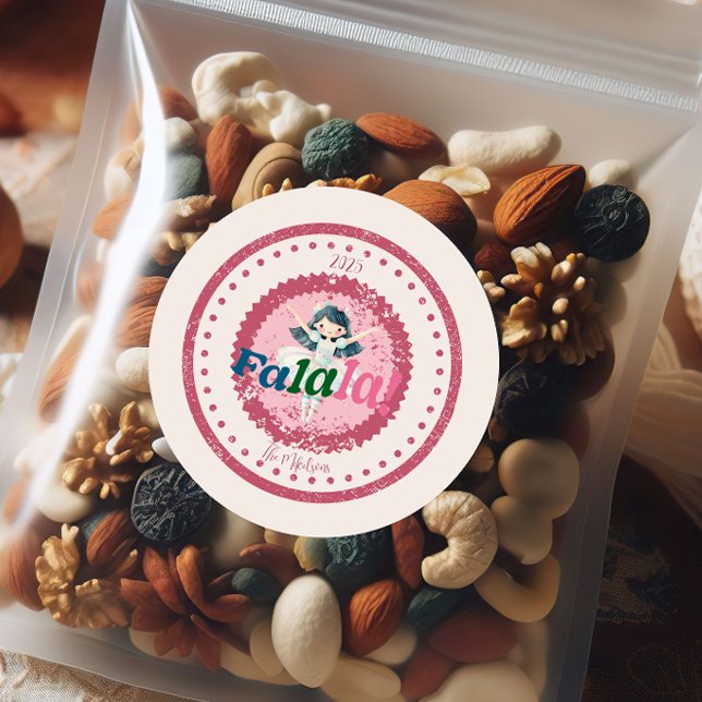 Groovy Nutcracker Retro Pastel Christmas Classic Round Sticker (Creator Uploaded)