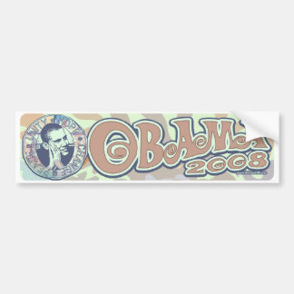Groovy Obama 2008 Gear Bumper Sticker
