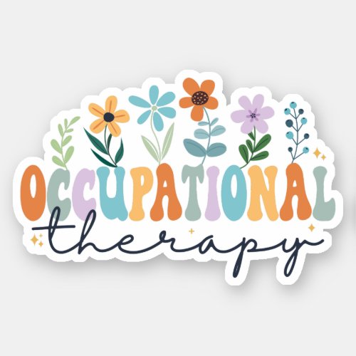 Groovy Occupational Therapy OT Therapist OT Month Sticker