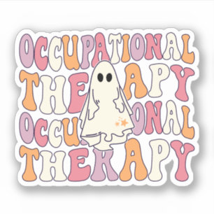 Groovy Occupational Therapy Therapist Halloween OT Sticker