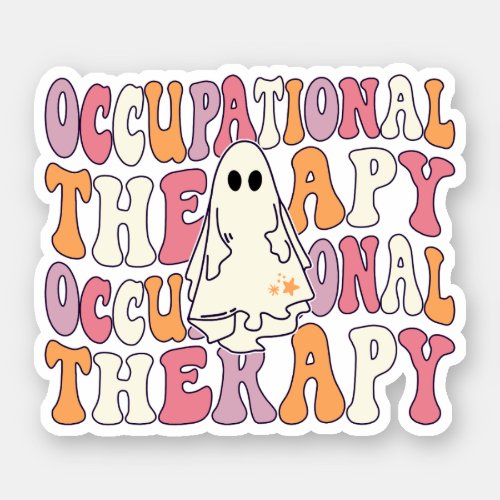 Groovy Occupational Therapy Therapist Halloween OT Sticker