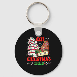 Groovy Oh Christmas Tree Cakes Debbie Becky Jen Ca Keychain