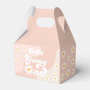 Groovy One 1st Birthday Party Boho Retro Daisy Favor Boxes