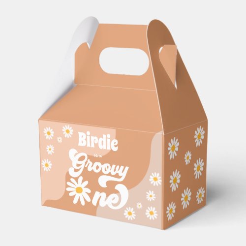 Groovy One 1st Birthday Party Boho Retro Daisy Favor Boxes