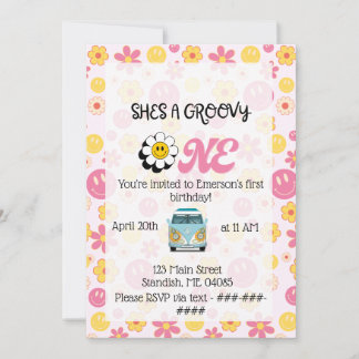 Groovy One Birthday Card