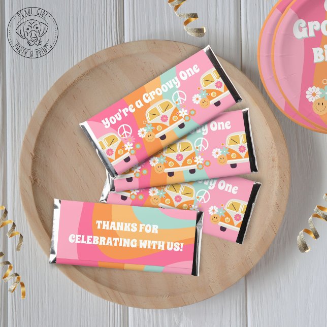 Groovy One Birthday Hershey Bar Favors (Creator Uploaded)