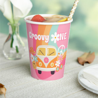 Groovy One Birthday Paper Cups