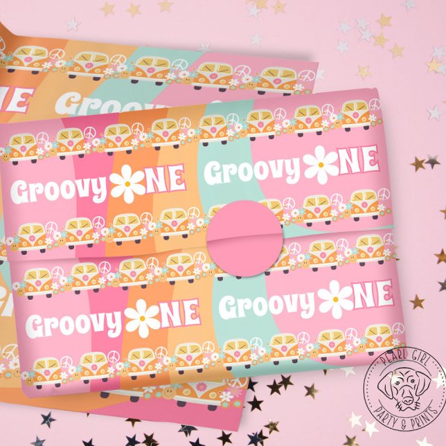 Groovy One Birthday Wrapping Paper (Creator Uploaded)