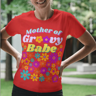 Groovy One Colorful Retro Floral Birthday T-Shirt