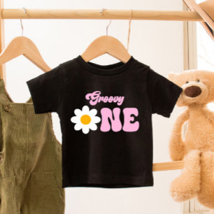 Groovy ONE Daisy 1st First Birthday Baby T-Shirt