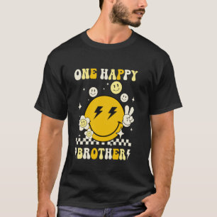 Groovy One Happy Brother Smile Face Birthday Famil T-Shirt