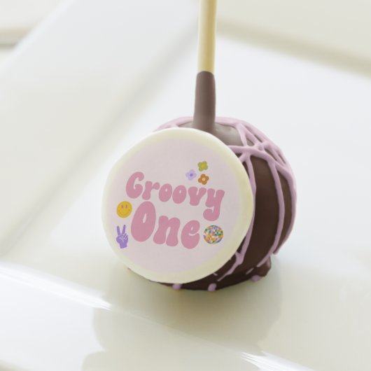 Groovy One Retro 70's 1st First Birthday Cake Pops (Front Insitu)