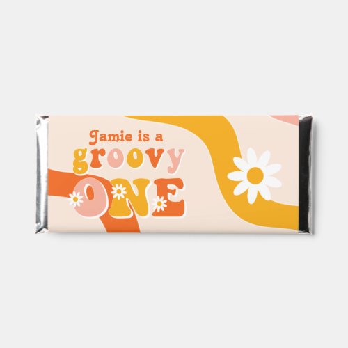 Groovy One Retro First Birthday Hershey Bar Favors