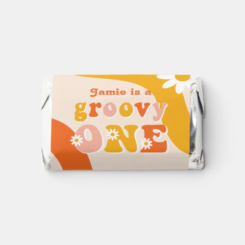 Groovy One Retro First Birthday Hershey Bar Favors