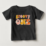 Groovy One Retro First Birthday Shirt at Zazzle