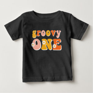 Groovy One Retro First Birthday Shirt