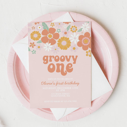 Groovy One Retro Floral first birthday