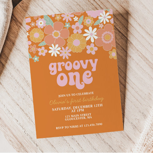 Groovy One Retro Floral first birthday