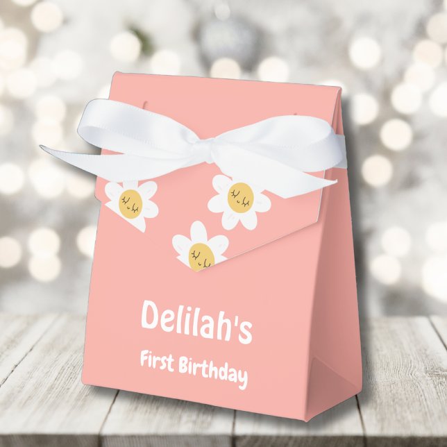 Groovy one retro rustic first birthday favor boxes (Creator Uploaded)