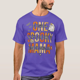 Groovy One Spooky MamaTee Leopard Women Witch Mom  T-Shirt