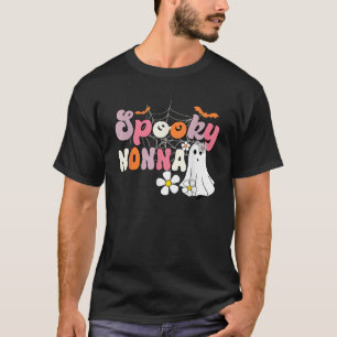 Groovy One Spooky Nonna Mama Grandma Witch Mom Hal T-Shirt
