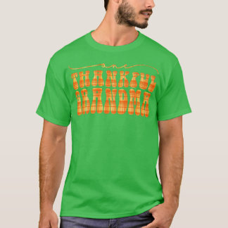 Groovy One Thankful Grandma Hello Fall Vibes Thank T-Shirt