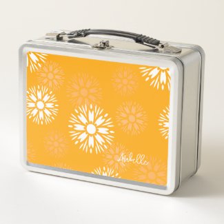 Groovy Orange Daisy Flower Retro Floral Name 