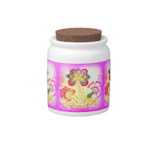 groovy palm trees candy jar