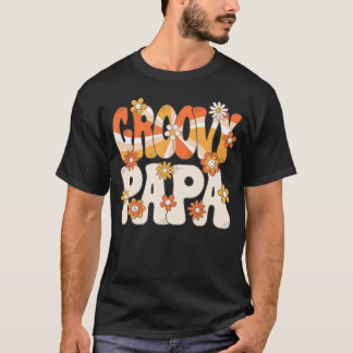 Groovy Papa 70S Hippie Theme Party 70S Men T-Shirt