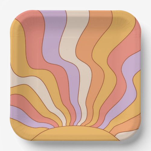 Groovy Party Paper Plates
