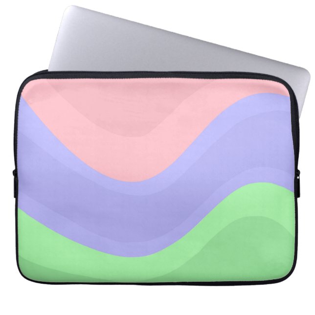 Groovy Pastel Chic Laptop Sleeve (Front)
