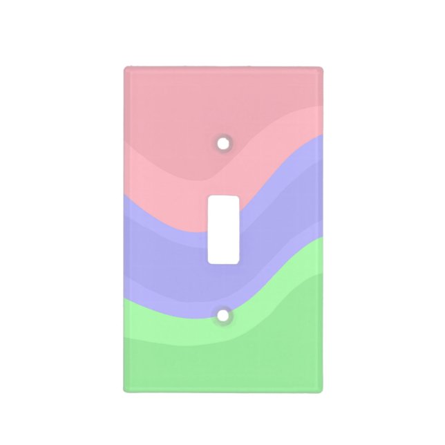 Groovy Pastel Chic Light Switch Cover (Front)