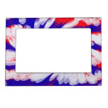 groovy patriotic red white and blue magnetic photo frame