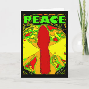 Groovy Peace Angel Holiday Card