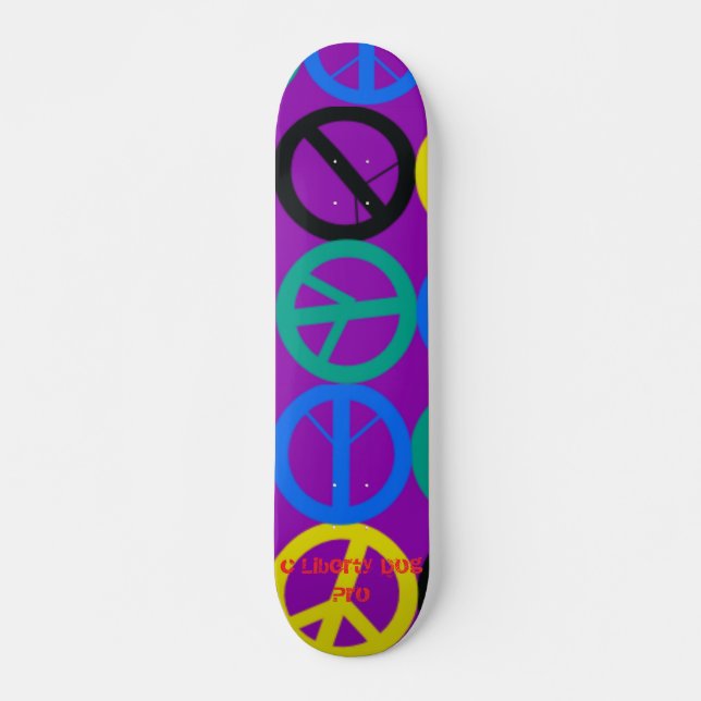 GROOVY PEACE PRO SKATEBOARD - CUSTOMIZED SIZING DECK (Front)