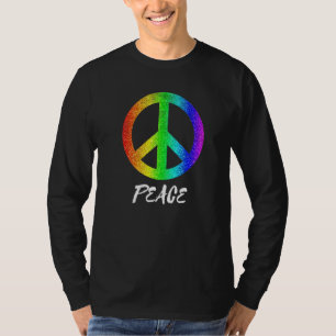 Groovy Peace Sign 70s Colorful Peace Symbol Freedo T-Shirt