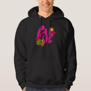 Groovy Peace Sign Love 60s 70s Retro Hippie Costum Hoodie