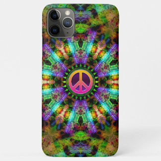 Groovy Peace Sign Rainbow Joy iPhone 11 Pro Max Case