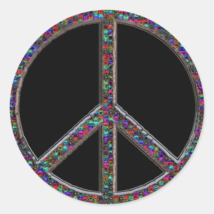 Groovy Peace Sign Stickers