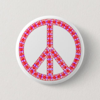 Groovy Peace Sign With Spots Pinback Button