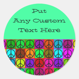 Groovy Peace Signs Stickers
