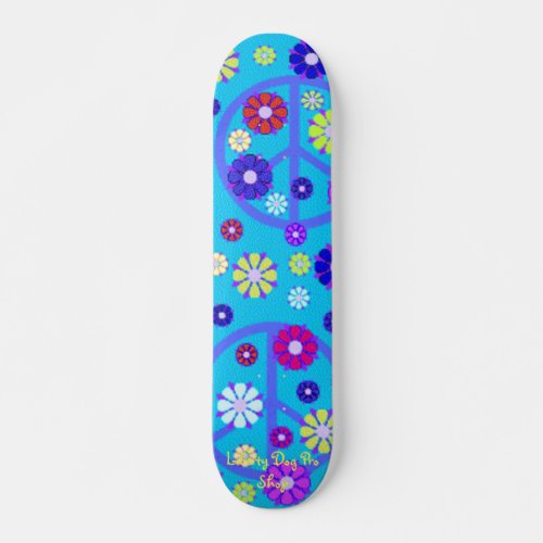 GROOVY PEACE SKATEBOARD _ BY LIBERTY DOG PRO SHOP