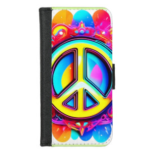 Groovy Peace Vibes iPhone 8/7 Wallet Case