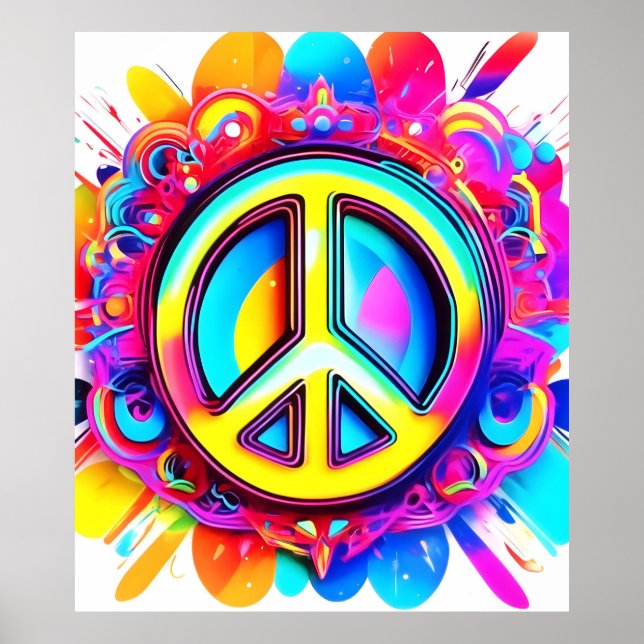 Groovy Peace Vibes Poster (Front)
